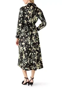 Women's A-Line Midi Shirt Dress
