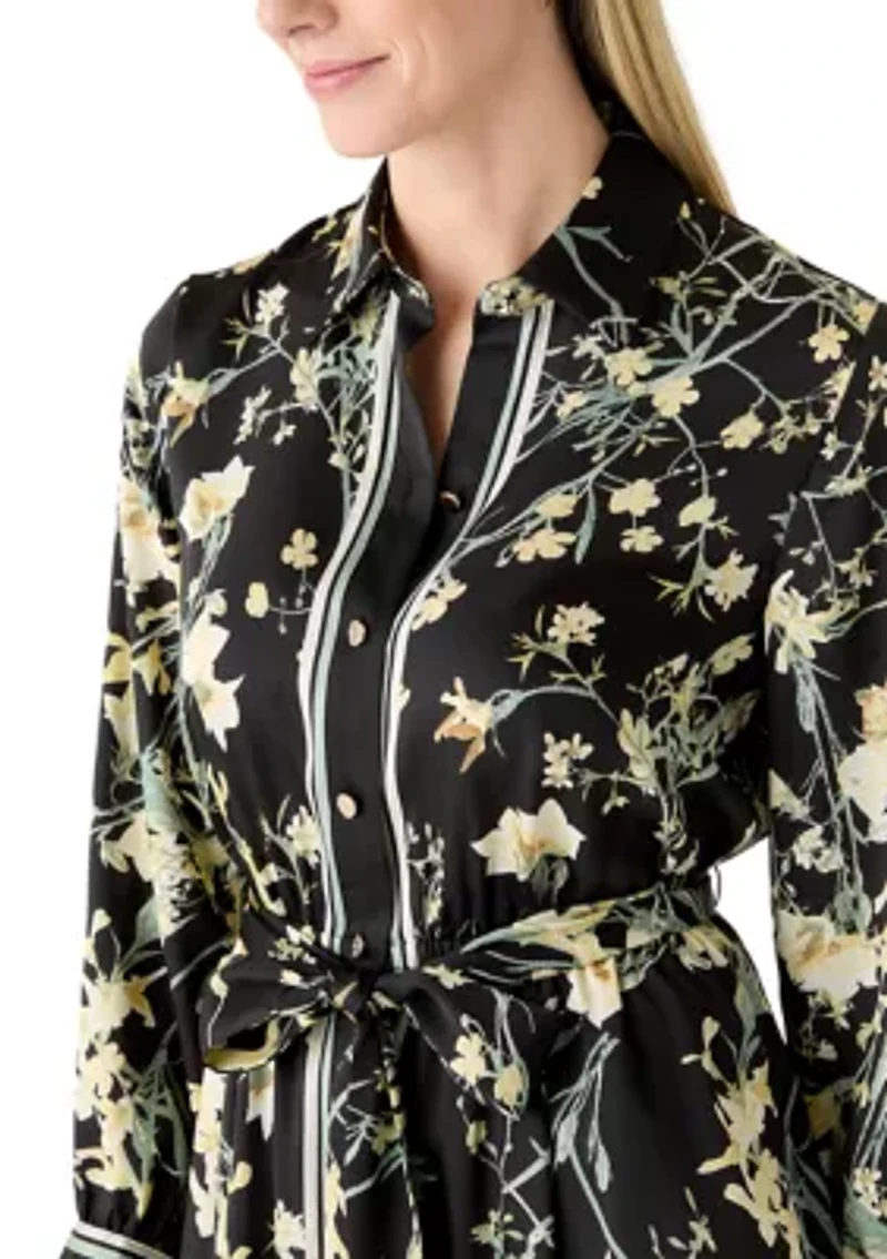 Women's A-Line Midi Shirt Dress