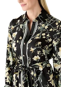 Women's A-Line Midi Shirt Dress