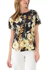 Women's Bateau Neck Short Sleeve Top
