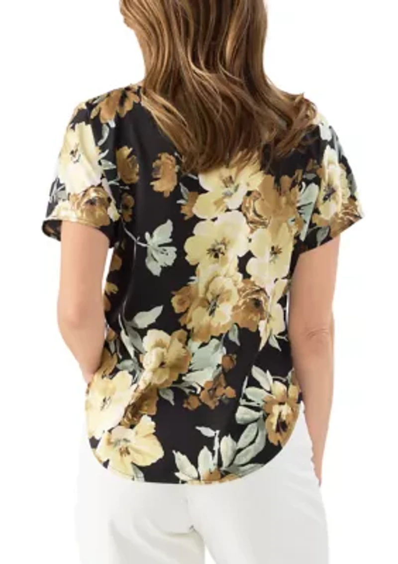 Women's Bateau Neck Short Sleeve Top