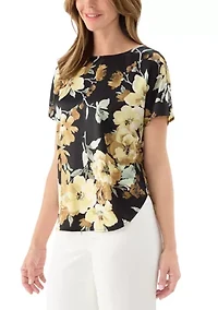 Women's Bateau Neck Short Sleeve Top