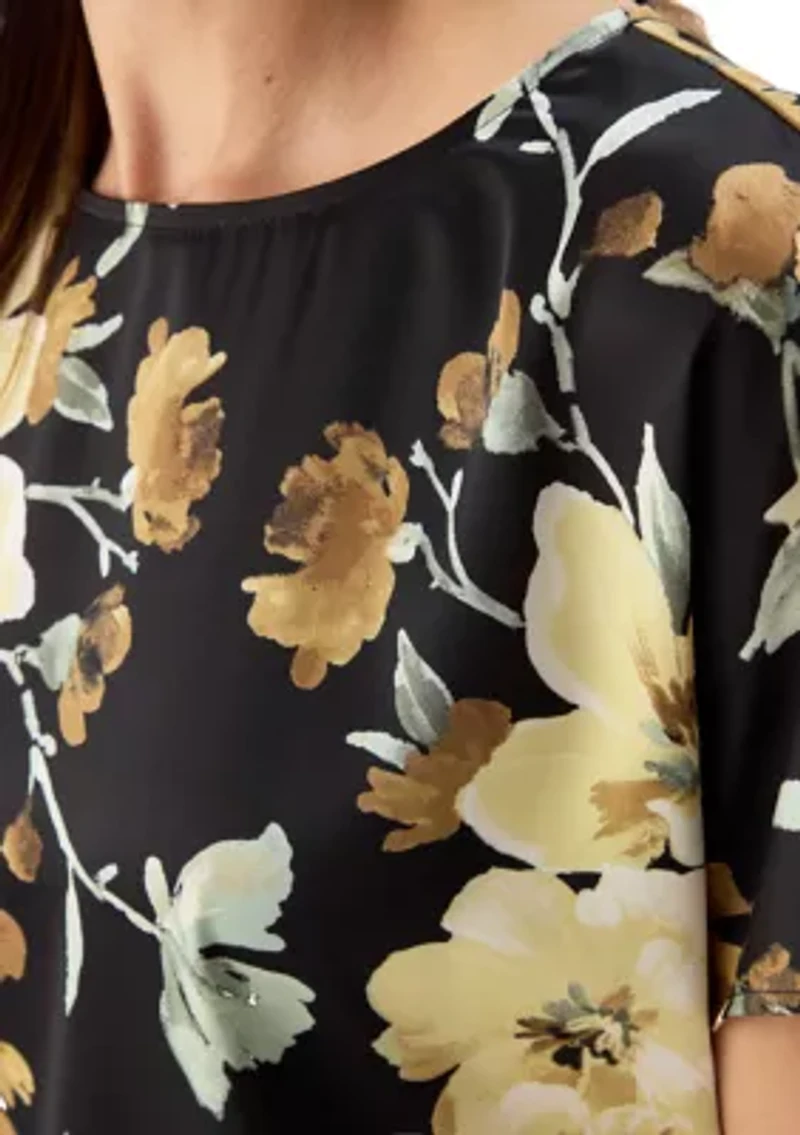 Women's Bateau Neck Short Sleeve Top