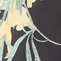 Plus Short Sleeve Printed Satin Bateau Neck Top