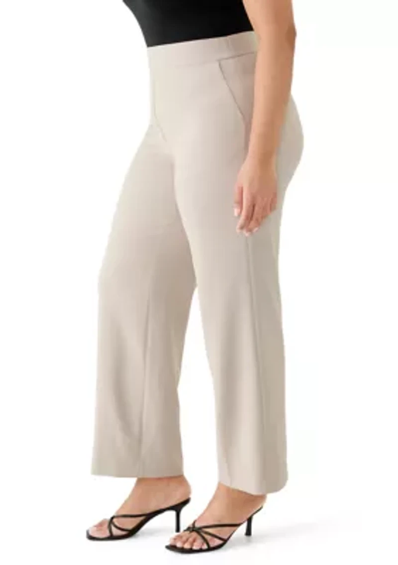 Plus Crepe Classic Trousers