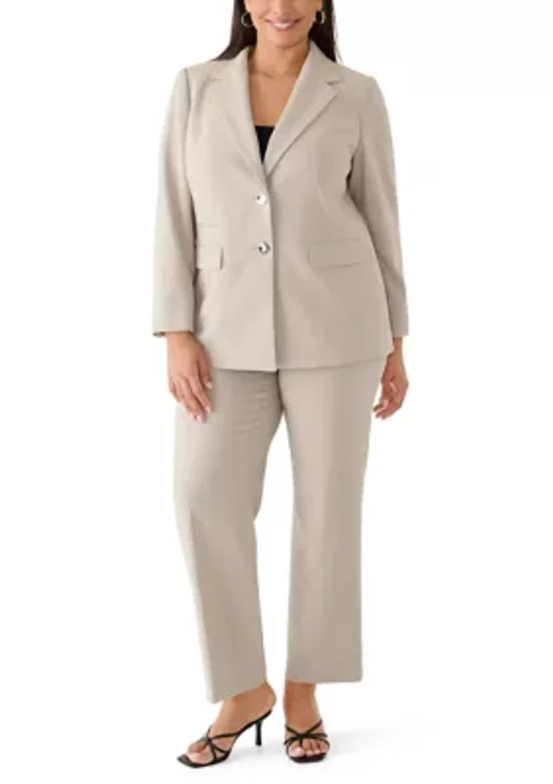 Plus Crepe Classic Trousers