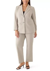 Plus Crepe Classic Trousers