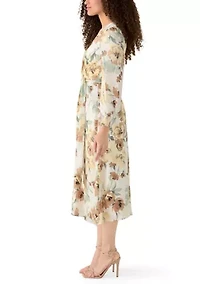 Petite Smock Cuff Handkerchief Dress