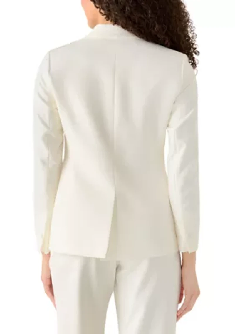 Petite One Button Notch Collar Jacket
