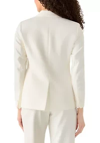 Petite One Button Notch Collar Jacket