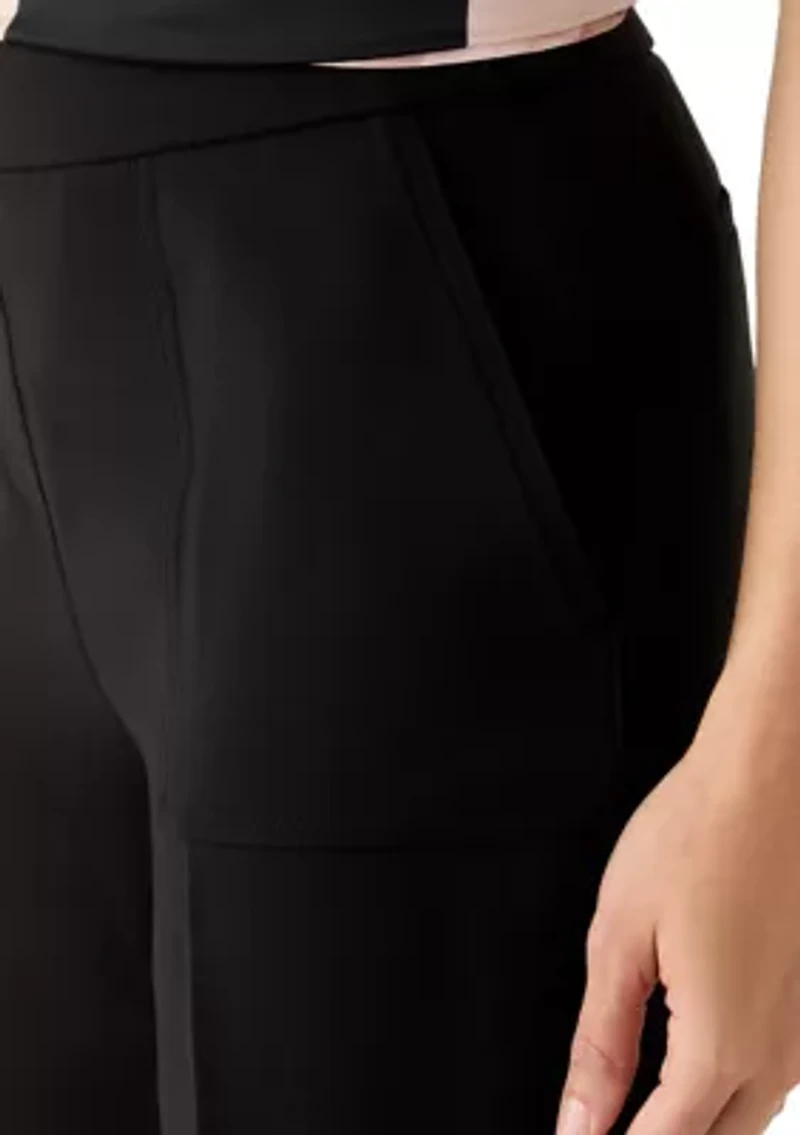 Petite Pull On Cargo Pocket Wide Leg Pants