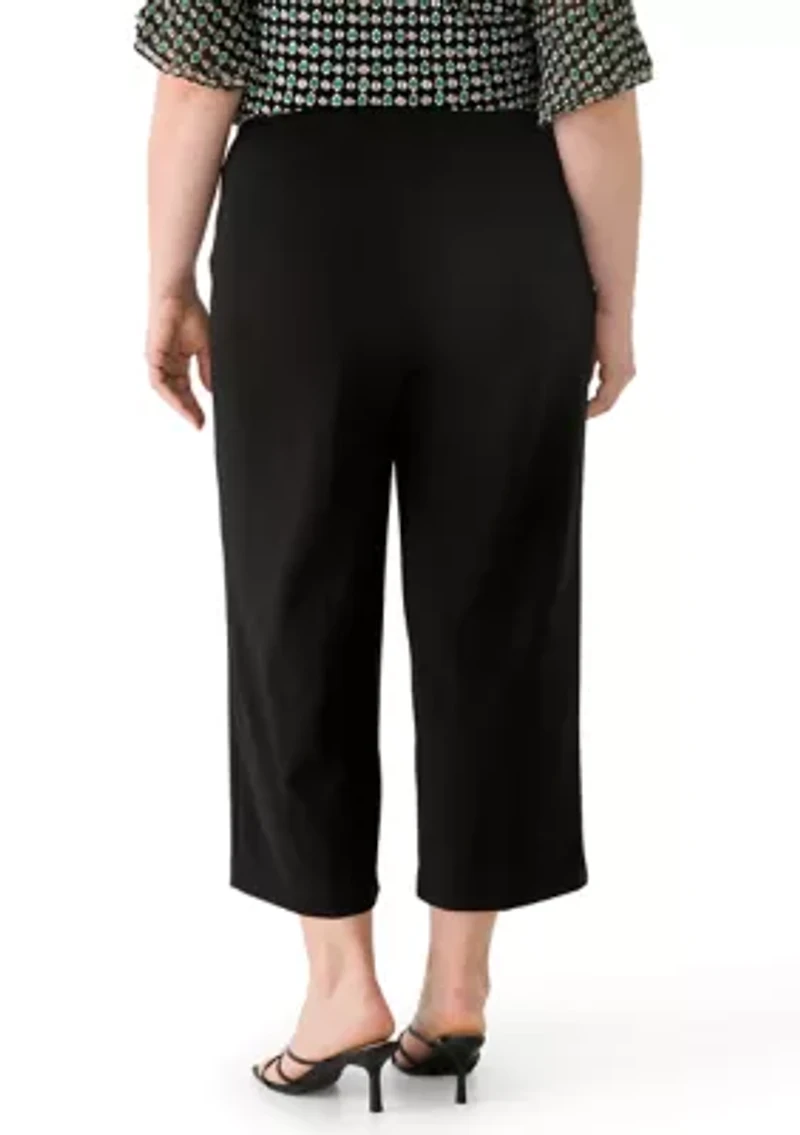 Plus High Rise Wide Leg Pants
