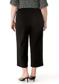 Plus High Rise Wide Leg Pants