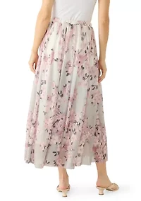 Women's Pull On Shirred Maxi Skirt