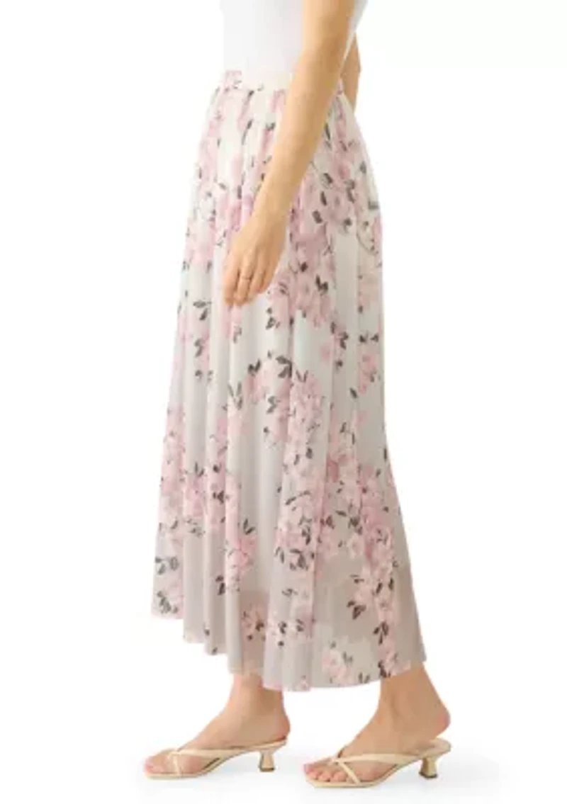 Women's Pull On Shirred Maxi Skirt