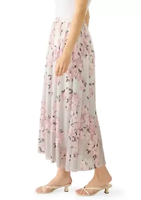 Women's Pull On Shirred Maxi Skirt