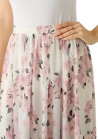 Women's Pull On Shirred Maxi Skirt