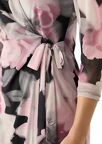 Petite Classic Printed Mesh Dress