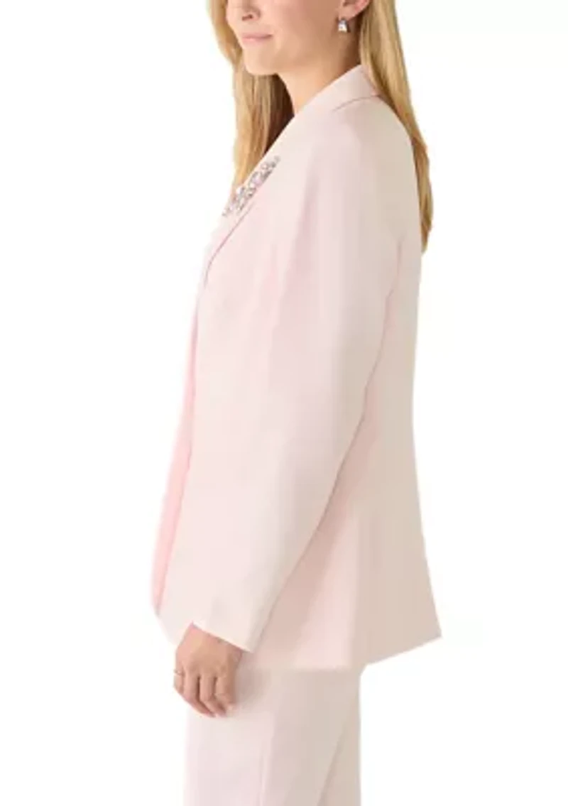 Women's Embellished One Button Jacket