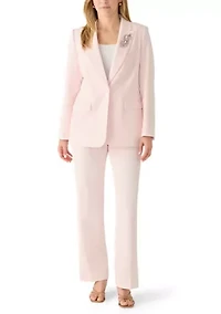 Women's Embellished One Button Jacket