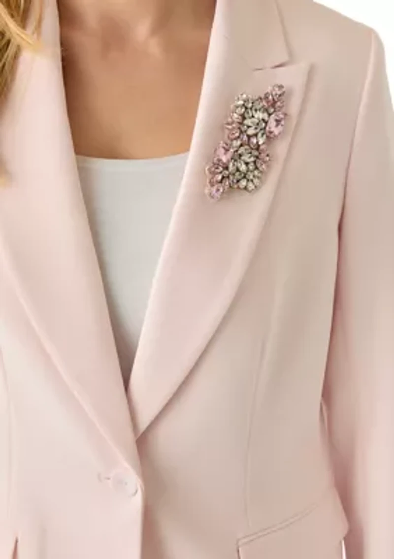 Women's Embellished One Button Jacket