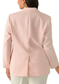 Plus Embellished One Button Lapel Jacket