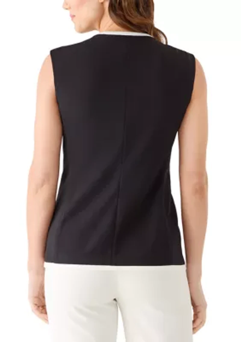 Women's Four Button Vest with Pockets