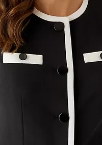 Women's Four Button Vest with Pockets