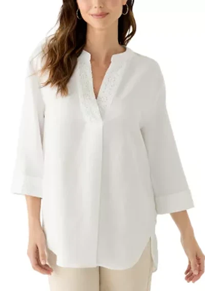 Women's Long Sleeve Y-Neck Tunic