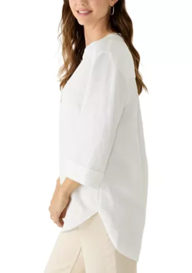 Women's Long Sleeve Y-Neck Tunic