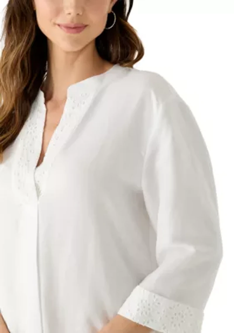 Women's Long Sleeve Y-Neck Tunic