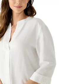 Women's Long Sleeve Y-Neck Tunic