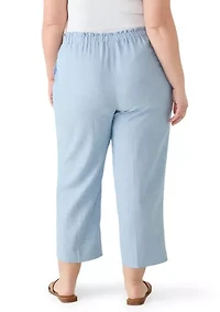 Plus Drawstring Cropped Pants