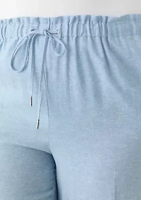 Plus Drawstring Cropped Pants