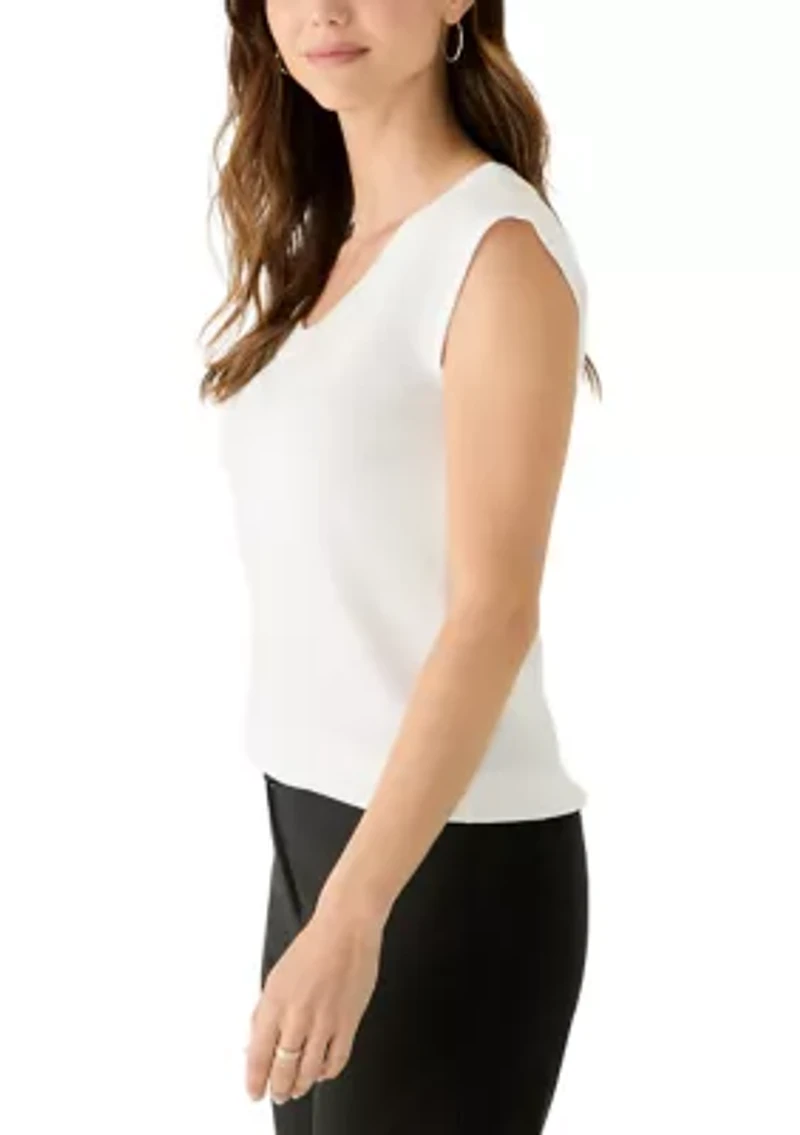 Women's Scoop Neck Ribbed Tank Top