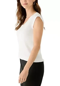 Women's Scoop Neck Ribbed Tank Top