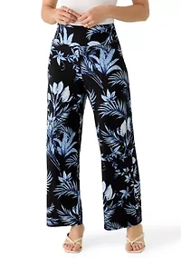 Petite High Rise Wide Leg Palazzo Pants
