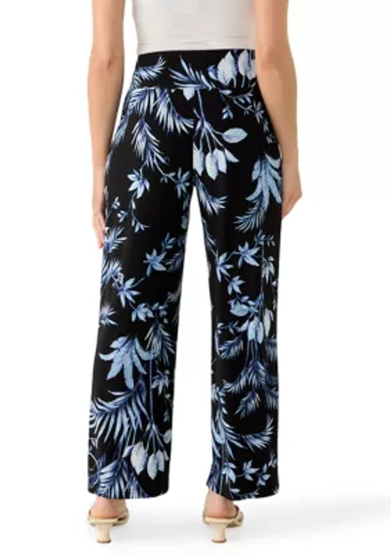Petite High Rise Wide Leg Palazzo Pants