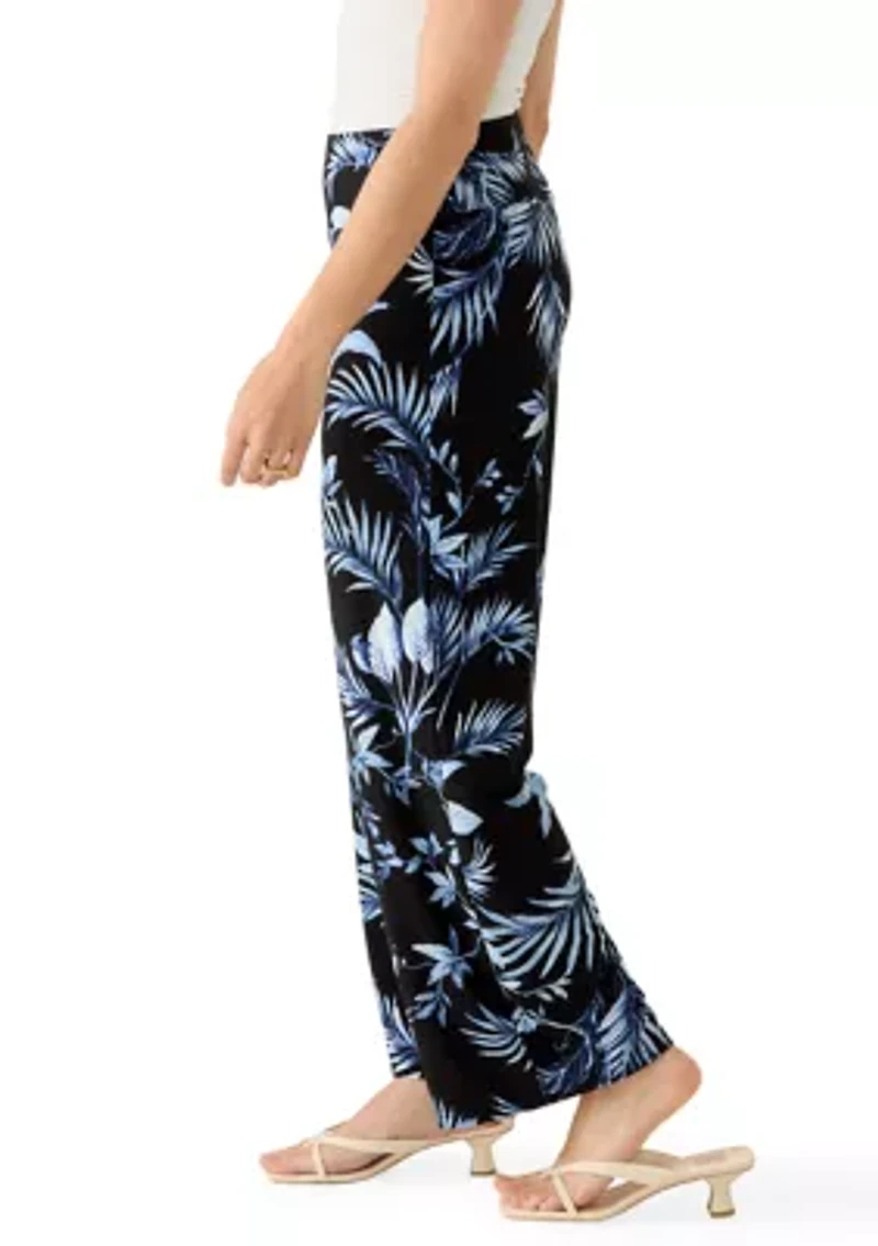 Petite High Rise Wide Leg Palazzo Pants