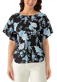 Petite Flutter Sleeve Blouse