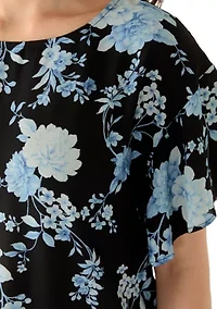 Petite Flutter Sleeve Blouse