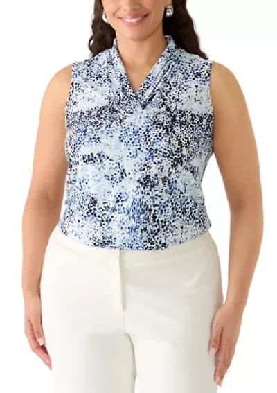 Women's Sleeveless Triple Pleat Top