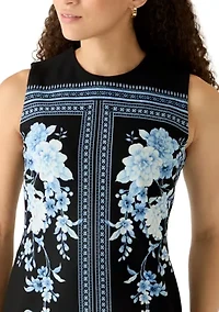 Petite Sleeveless Jewel Neck Sheath Dress