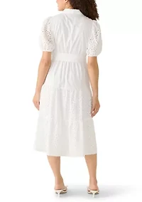 Petite Puff Sleeve Shirtdress