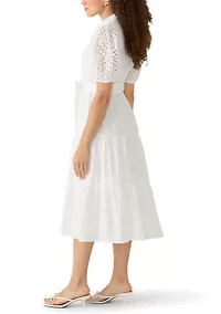 Petite Puff Sleeve Shirtdress