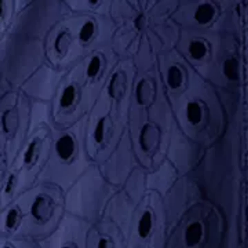 Plus Tiered Eyelet Shirtdress