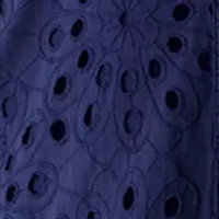 Plus Tiered Eyelet Shirtdress