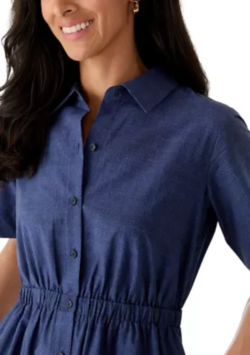 Women's Wide Waistband Shirtdress