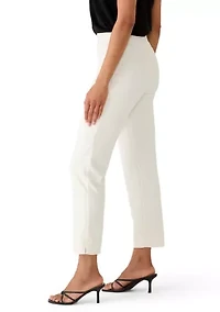 Petite Hollywood Waist Straight Ankle Pants