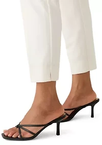 Petite Hollywood Waist Straight Ankle Pants